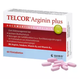 TELCOR Argininas plius plėvele dengtos tabletės, 120 vnt