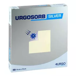 URGOSORB Sidabriniai 10x10 cm kompresai, 10 vnt