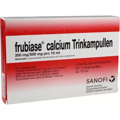 FRUBIASE CALCIUM T Geriamosios ampulės, 20 vnt