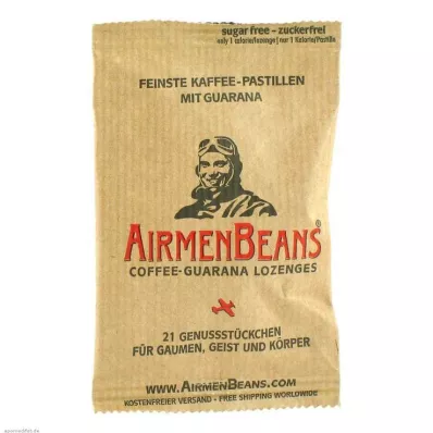 AIRMENBEANS geriausios kavos pastilės su guarana, 21 vnt