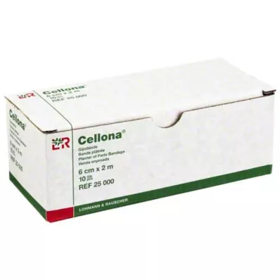 CELLONA Gipso tvarstis 6 cmx2 m, 2X5 vnt CELLONA Gipso tvarstis 6 cmx2 m, 2X5 vnt