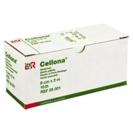 CELLONA Gipsinis tvarstis 8 cmx2 m, 2X5 vnt