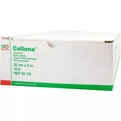 CELLONA Gipsinis tvarstis 20 cmx2 m, 2X5 vnt