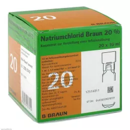 NATRIUMCHLORID 20% MPC Elektrolitų koncentratas, 20X10 ml