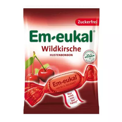 EM-EUKAL Laukinių vyšnių saldainiai be cukraus, 75 g
