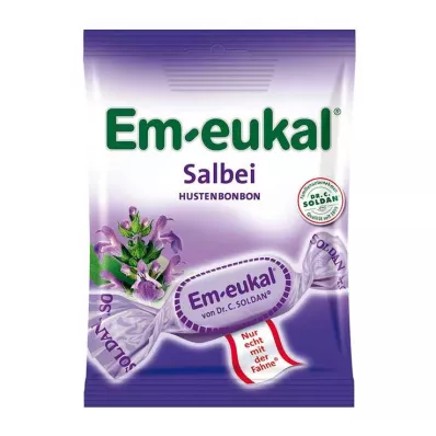 EM-EUKAL Šalavijų saldainiai su cukrumi, 75 g EM-EUKAL Šalavijų saldainiai su cukrumi, 75 g