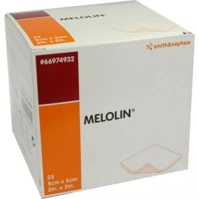 MELOLIN 5x5 cm sterilūs žaizdų tvarsčiai, 25 vnt
