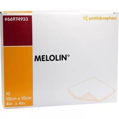 MELOLIN 10x10 cm sterilūs žaizdų tvarsčiai, 10 vnt