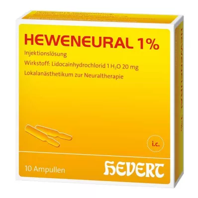 HEWENEURAL 1 % ampulės, 10X2 ml