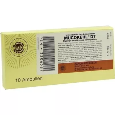 MUCOKEHL Ampulės D 7, 10X1 ml
