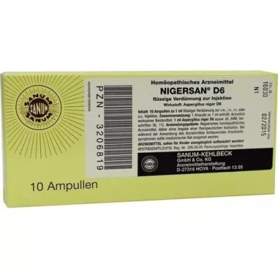 NIGERSAN D 6 ampulės, 10X1 ml