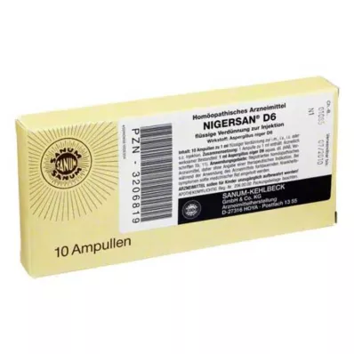 NIGERSAN D 6 ampulės, 10X1 ml NIGERSAN D 6 ampulės, 10X1 ml