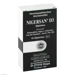 NIGERSAN D 3 žvakutės, 10 vnt