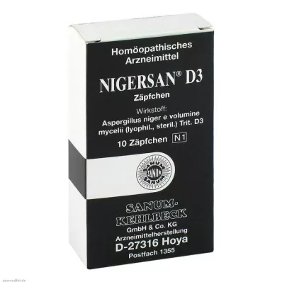 NIGERSAN D 3 žvakutės, 10 vnt NIGERSAN D 3 žvakutės, 10 vnt