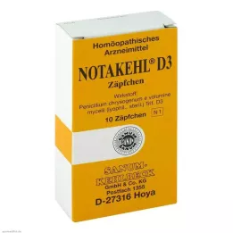 NOTAKEHL D 3 žvakutės, 10 vnt