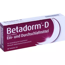 BETADORM D tabletės, 20 vnt