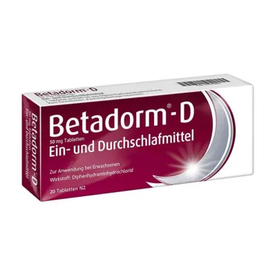 Betadorm D tabletės, 20 vnt Betadorm D tabletės, 20 vnt