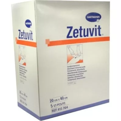 ZETUVIT Siurbimo pagalvėlės sterilios 20x40 cm, 5 vnt