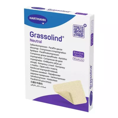GRASSOLIND Tepalo kompresai 5x5 cm sterilūs, 10 vnt