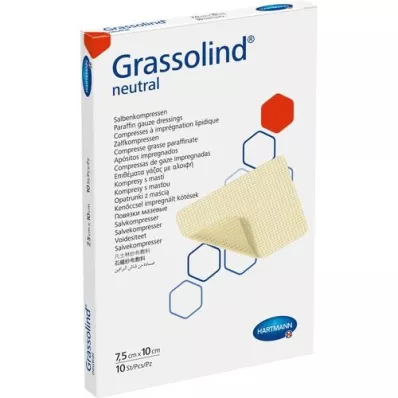 GRASSOLIND Tepalo kompresai 7,5x10 cm sterilūs, 10 vnt