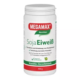 MEGAMAX Sojos baltymų vanilės milteliai, 400 g