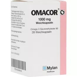 OMACOR 1000 mg minkštos kapsulės, 28 vnt