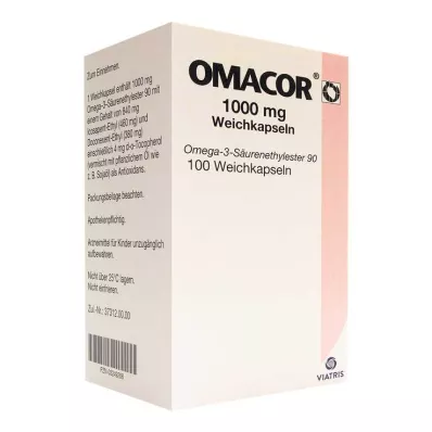 OMACOR 1000 mg minkštos kapsulės, 100 vnt