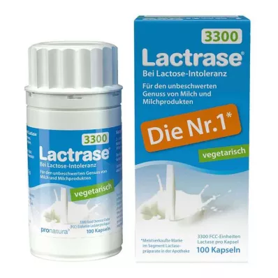 LACTRASE vegetariškas 3 300 kapsulių, 100 vnt LACTRASE vegetariškas 3 300 kapsulių, 100 vnt
