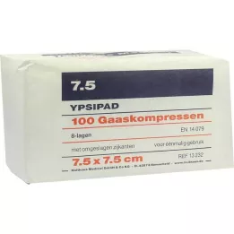 MULLKOMPRESSEN Ypsipad 7,5x7,5 cm nesterilus 8x, 100 vnt