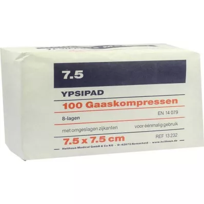MULLKOMPRESSEN Ypsipad 7,5x7,5 cm nesterilus 8x, 100 vnt