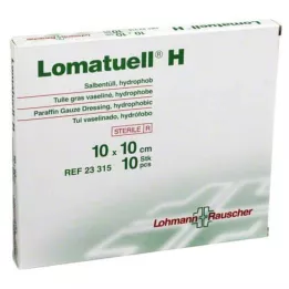 LOMATUELL H Tepalinis tiulis 10x10 cm sterilus, 10 vnt