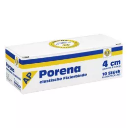 PORENA Elastinis marlės tvarstis 4 cm, baltas, be celono, 10 vnt