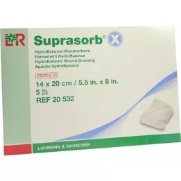 SUPRASORB X HydroBalance žaizdų tvarstis 14x20 cm, 5 vnt