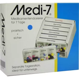 MEDI 7 vaistų dozės 7 dienoms mėlyna spalva, 1 vnt