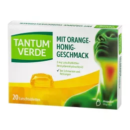 TANTUM VERDE 3 mg apelsinų ir medaus skonio pastilės, 20 vnt