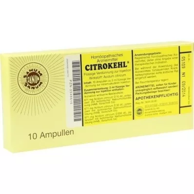 CITROKEHL Ampulės, 10X2 ml