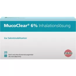 MUCOCLEAR 6 % NaCl inhaliacinis tirpalas, 20X4 ml