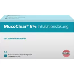 MUCOCLEAR 6 % NaCl inhaliacinis tirpalas, 60X4 ml