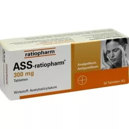 ASS-ratiopharm 300 mg tabletės, 50 vnt