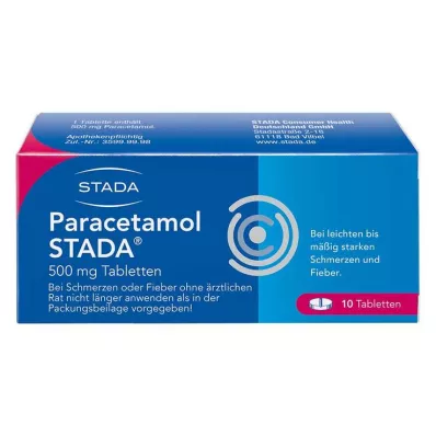 PARACETAMOL STADA 500 mg tabletės, 10 vnt
