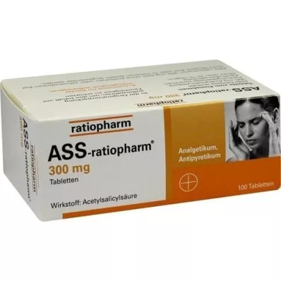 ASS-ratiopharm 300 mg tabletės, 100 vnt