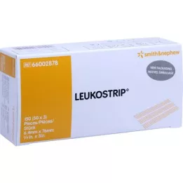 LEUKOSTRIP Žaizdų siuvimo juostelės 6,4x76 mm dėžutė, 50X3 vnt