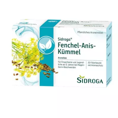 SIDROGA Pankolinių anyžių ir kmynų arbatos filtravimo maišelis, 20X2,0 g