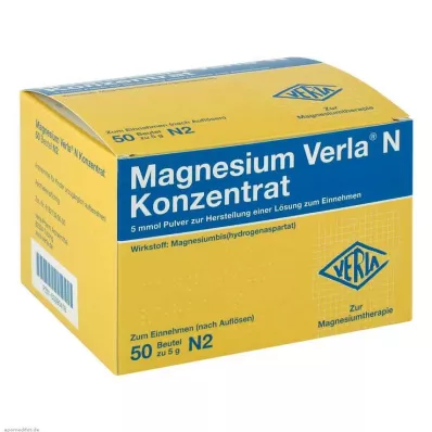 MAGNESIUM VERLA N Koncentratas, skirtas gerti, 50 vnt