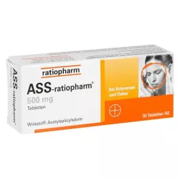 ASS-ratiopharm 500 mg tabletės, 30 vnt