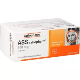 ASS-ratiopharm 500 mg tabletės, 100 vnt
