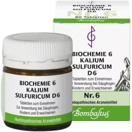 BIOCHEMIE 6 Potassium sulphuricum D 6 tabletės, 80 vnt