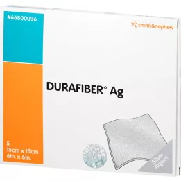 DURAFIBER Ag 15x15 cm tvarstis, 5 vnt