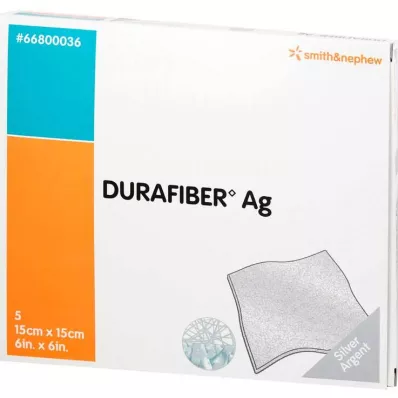 DURAFIBER Ag 15x15 cm tvarstis, 5 vnt