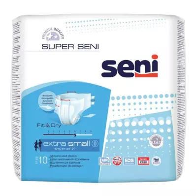 SUPER SENI Inkontinencijos kelnės, XS dydis, 10 vnt SUPER SENI Inkontinencijos kelnės, XS dydis, 10 vnt